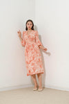 Flora Midi Dress Orange