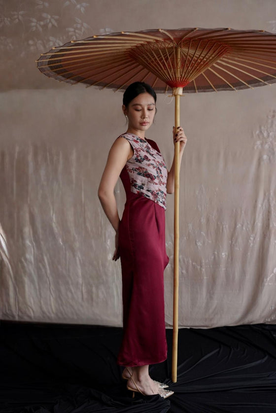 Magnolia Dress Maroon