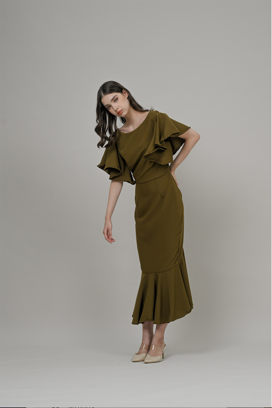 Janelle Dress in Olive