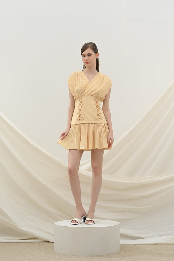 Emporio mini dress in yellow
