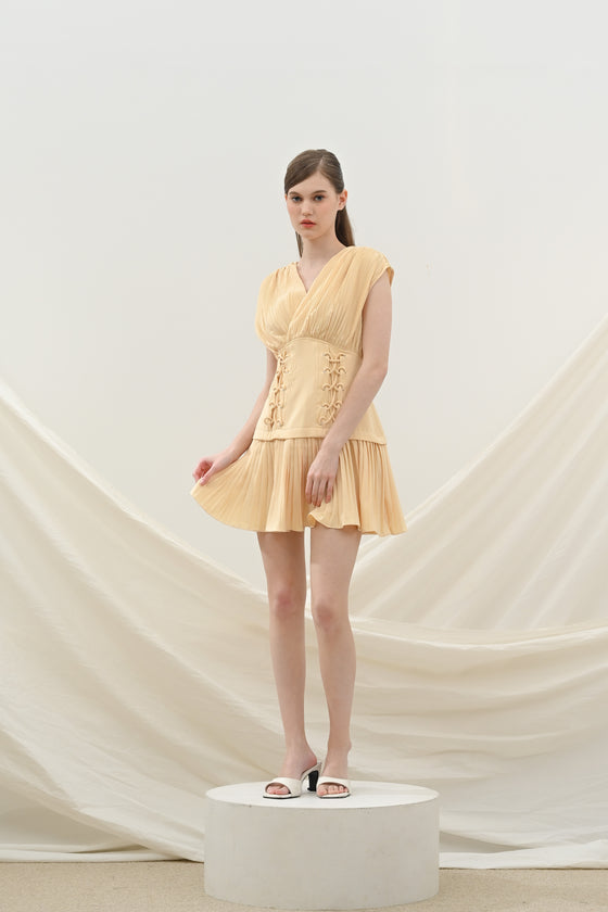 Emporio mini dress in yellow