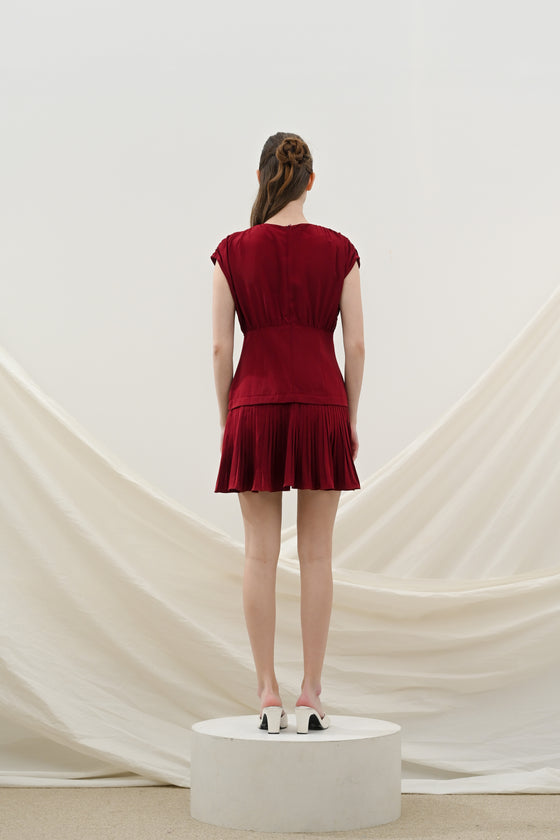 Emporio mini dress in maroon