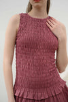 Angela dress in mauve