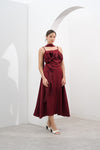 Isla dress maroon