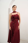 Isla dress maroon