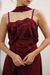 Isla dress maroon